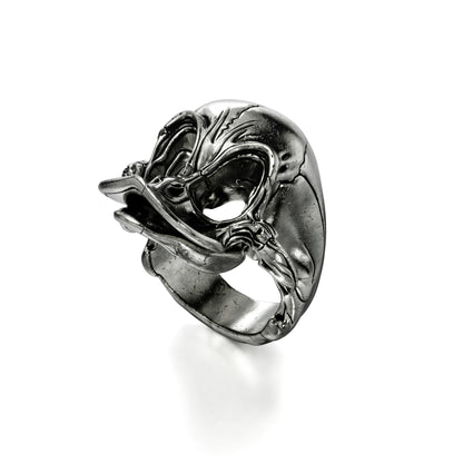 Duck Ring | 925 Sterling Silver | oxidized black and polished