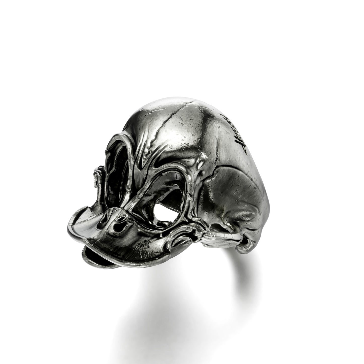 Duck Ring | 925 Sterling Silver | oxidized black and polished