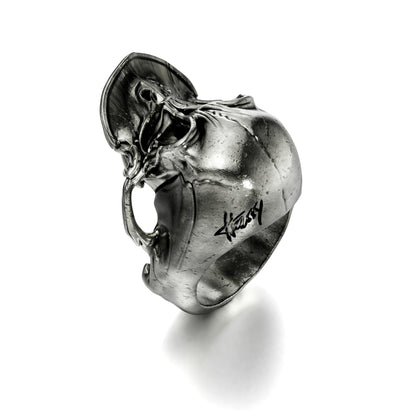 Duck Ring | 925 Sterling Silver | oxidized black and polished