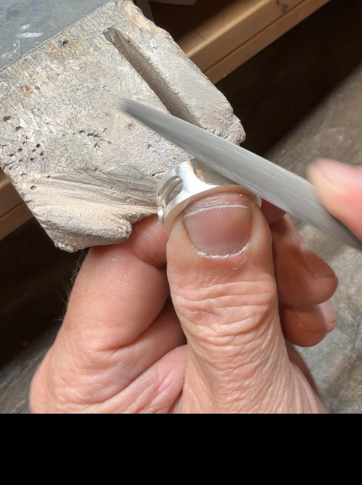 Silber Ring | Moving Saphir | 925 Sterling Silber | poliert