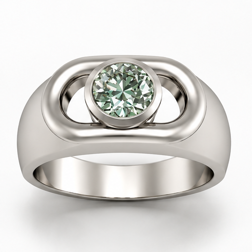 Silver Ring | Moving Tourmaline | 925 Sterling Silver | polished
