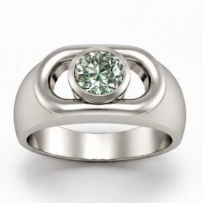 Silver Ring | Moving Tourmaline | 925 Sterling Silver | polished