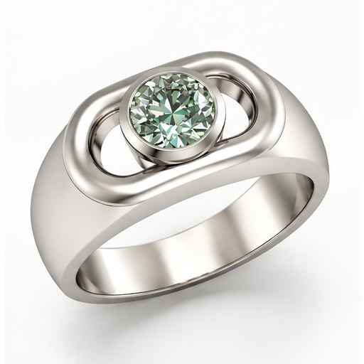 Silver Ring | Moving Tourmaline | 925 Sterling Silver | polished