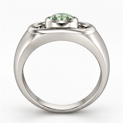 Silver Ring | Moving Tourmaline | 925 Sterling Silver | polished