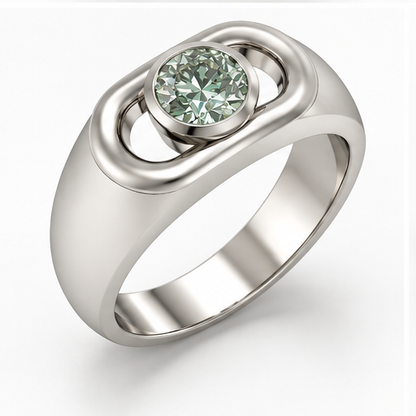 Silver Ring | Moving Tourmaline | 925 Sterling Silver | polished