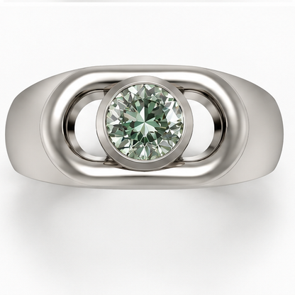 Silver Ring | Moving Tourmaline | 925 Sterling Silver | polished